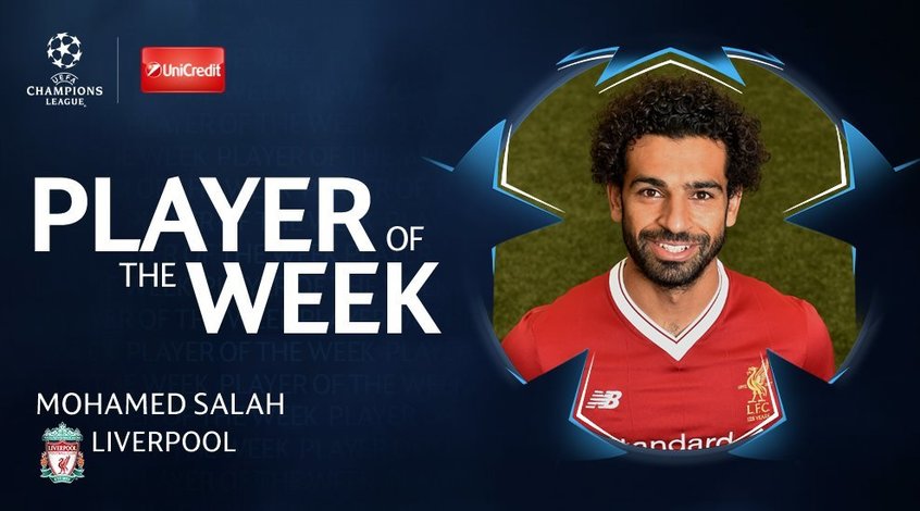 Мохамед Салах второй раз подряд признан игроком недели в Лиге чемпионов